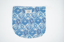 Load image into Gallery viewer, Blue floral face covering set