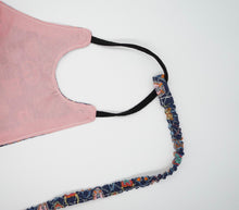 Load image into Gallery viewer, Pink and navy blue and locks face covering