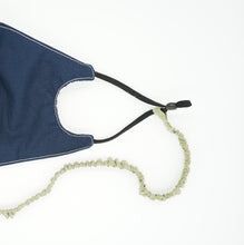 Load image into Gallery viewer, Blue locks face covering with adjustable ear straps