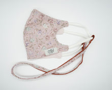 Load image into Gallery viewer, Soft pink flower cotton face covering set