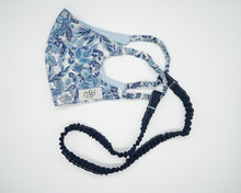 Load image into Gallery viewer, Blue paisley face covering