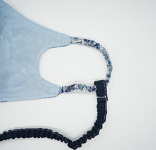 Load image into Gallery viewer, Blue paisley face covering