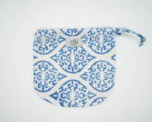 Load image into Gallery viewer, Blue organic cotton face covering set