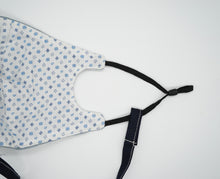 Load image into Gallery viewer, Blue linen face covering