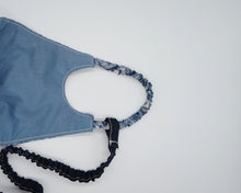 Load image into Gallery viewer, Blue paisley face covering with blue inside