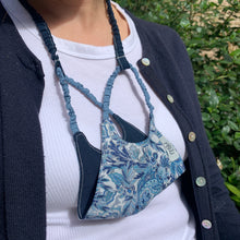 Load image into Gallery viewer, Blue paisley face covering