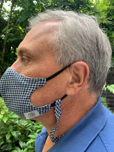 Load image into Gallery viewer, Blue chequered face covering