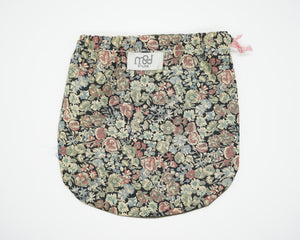 Green pink flower face covering set